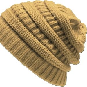 Baggie Slouch Khaki Beanie